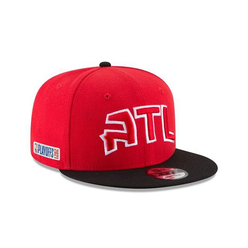 NBA Atlanta Hawks Playoff Side Patch 9Fifty Snapback (PAW1541) - Yellow New Era Caps